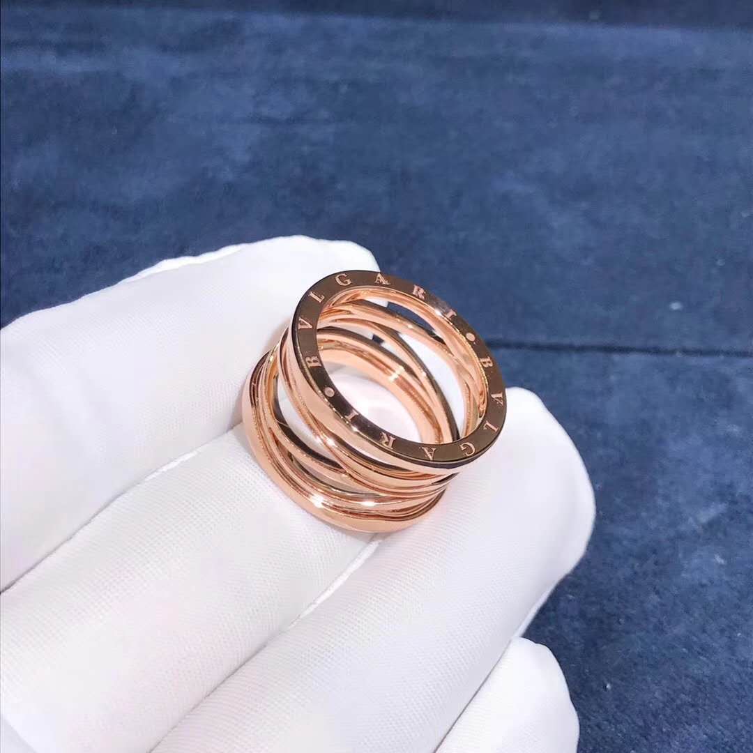 Bague Bvlgari B.zero1 Zaha Hadid sur mesure en or rose 18 carats