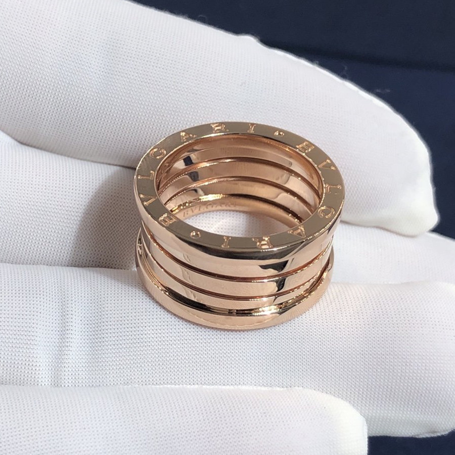 Bulgari B.zero1 Bague à quatre bandes sur mesure en or rose 18 carats